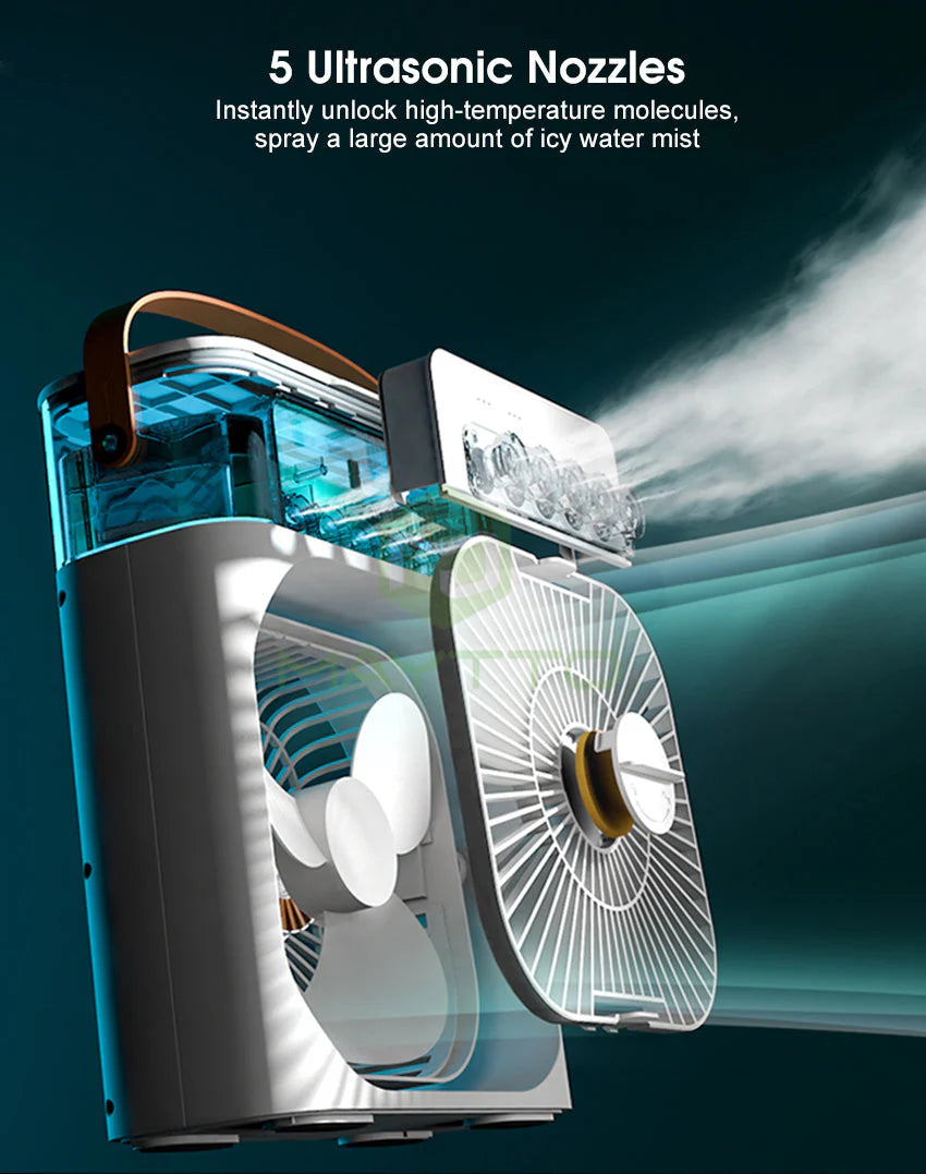 Trending Mini Air Conditioner Fan Premium 3 In 1 Desk Cooling Fan
