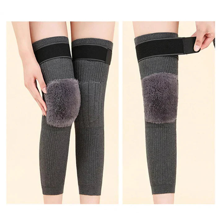 2-Pack Kashmiri Wool Knee Warmers for Winter Comfort