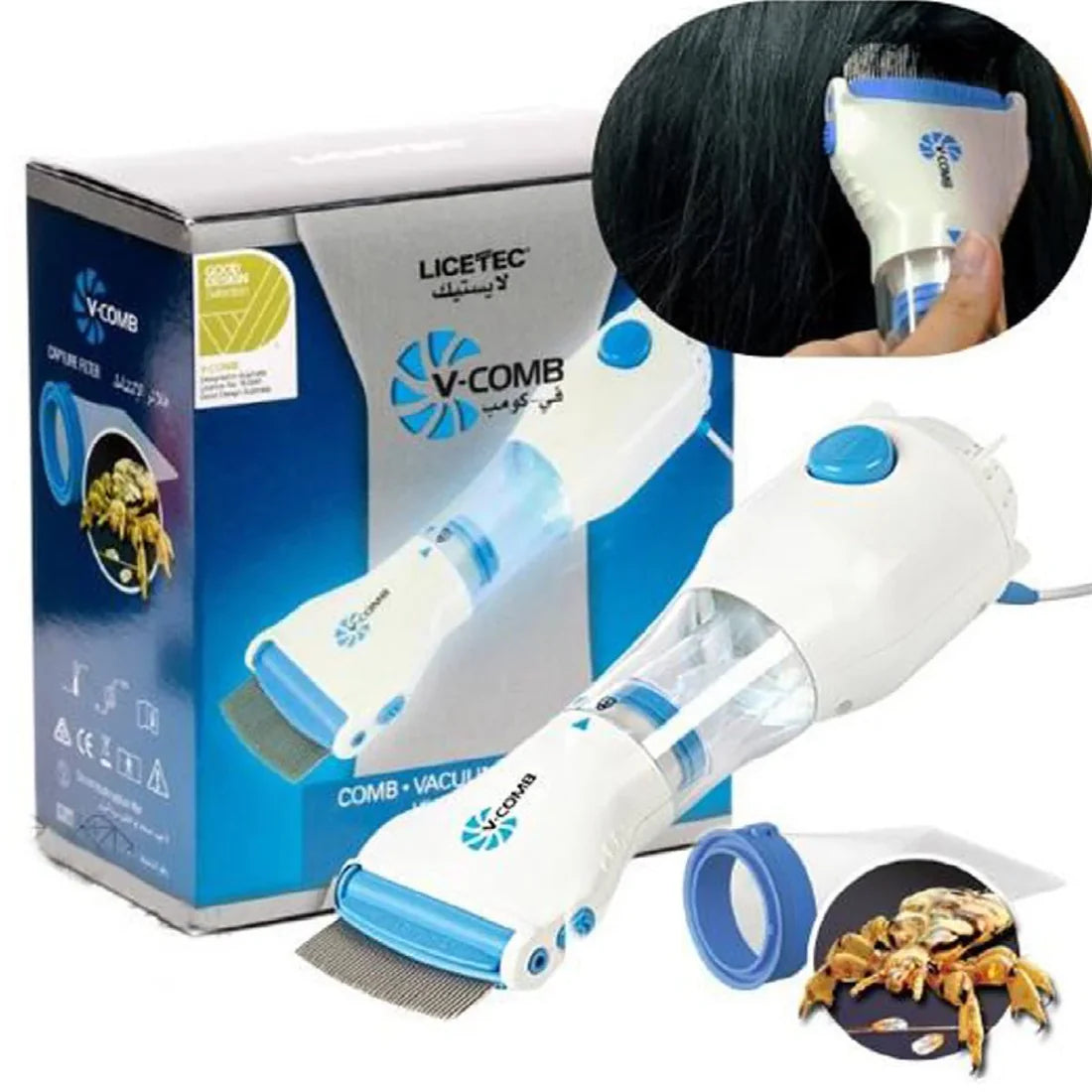 Licetec V-Comb – Chemical-Free Anti Lice & Nits Removal Device